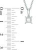 Thumbnail Image 2 of 1/5 CT. Princess-Cut Diamond Solitaire Pendant in Sterling Silver (J/I3)