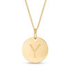 Thumbnail Image 0 of Small Disc Uppercase "Y" Pendant in 10K Gold
