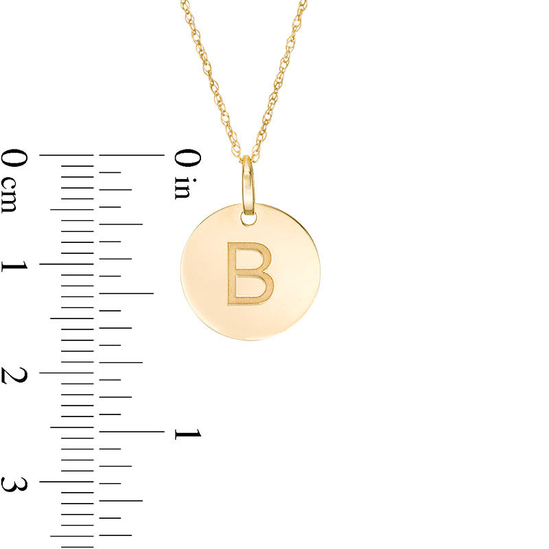 Small Disc Uppercase "B" Pendant In 10K Gold | Zales Outlet