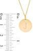 Thumbnail Image 2 of Small Disc Uppercase &quot;J&quot; Pendant in 10K Gold