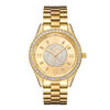 Thumbnail Image 1 of Ladies' JBW Mondrian 1/6 CT. T.W. Diamond and Crystal Accent 18K Gold Plate Watch with Gold-Tone Dial (Model: J6303B)