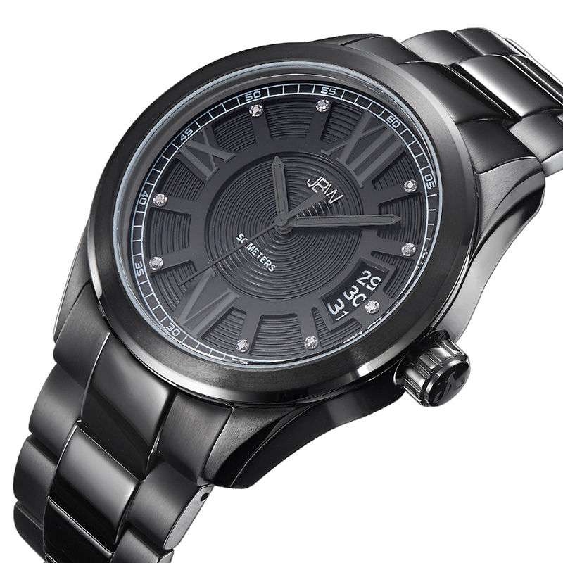 Main Image 2 of Men's JBW Bond 1/10 CT. T.W. Diamond Black IP Watch with Black Dial (Model: J6311D)