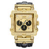 Thumbnail Image 0 of Men's JBW Phantom Chronograph 2-3/8 CT. T.W. Diamond and Crystal 18K Gold Plate Strap Watch (Model: JB-6215-238-G)