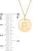 Thumbnail Image 1 of Small Disc Uppercase "R" Pendant in 10K Gold