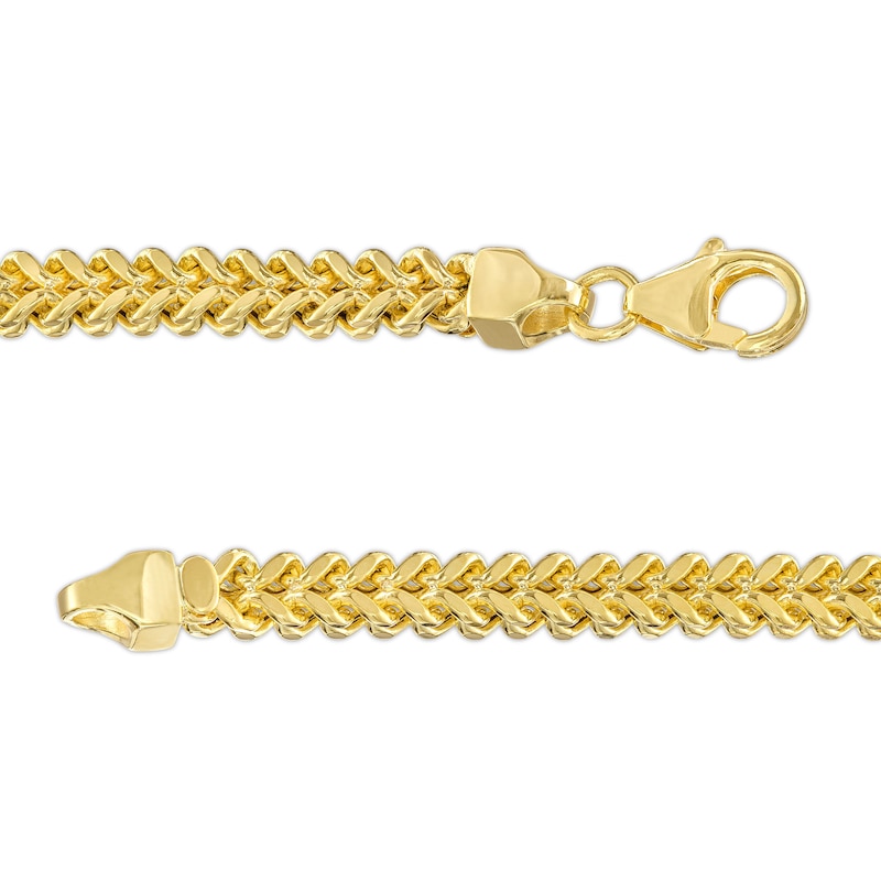 Italian Gold Men's 4.0mm Franco Chain Bracelet in Hollow 14K Gold - 8.5"