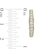 Thumbnail Image 1 of 1/2 CT. T.W. Diamond ""U" Hoop Earrings in 10K Gold