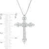 Thumbnail Image 1 of 3/8 CT. T.W. Diamond Flared Cross Pendant in 10K White Gold