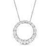 Thumbnail Image 1 of 7/8 CT. T.W. Diamond Graduated Open Circle Pendant in 10K White Gold