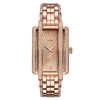 Thumbnail Image 1 of Ladies' JBW Mink 1/8 CT. T.W. Diamond and Crystal 18K Rose Gold Plate Watch with Rectangular Dial (Model: J6358C)