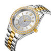 Thumbnail Image 1 of Ladies' JBW Mondrian 1/6 CT. T.W. Diamond and Crystal Accent 18K Gold Plate Two-Tone Watch (Model: J6303G)