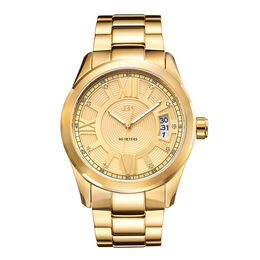Men's JBW Bond 1/10 CT. T.W. Diamond 18K Gold Plate Watch with Gold-Tone Dial (Model: J6311A)