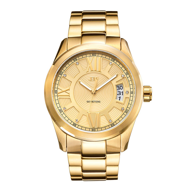 Main Image 1 of Men's JBW Bond 1/10 CT. T.W. Diamond 18K Gold Plate Watch with Gold-Tone Dial (Model: J6311A)