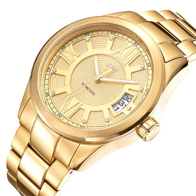 Men's JBW Bond 1/10 CT. T.W. Diamond 18K Gold Plate Watch with Gold-Tone Dial (Model: J6311A)