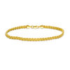 Thumbnail Image 1 of Double Row Braided Rope Chain Bracelet in 10K Gold - 7.5&quot;