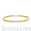 Thumbnail Image 2 of Double Row Braided Rope Chain Bracelet in 10K Gold - 7.5&quot;