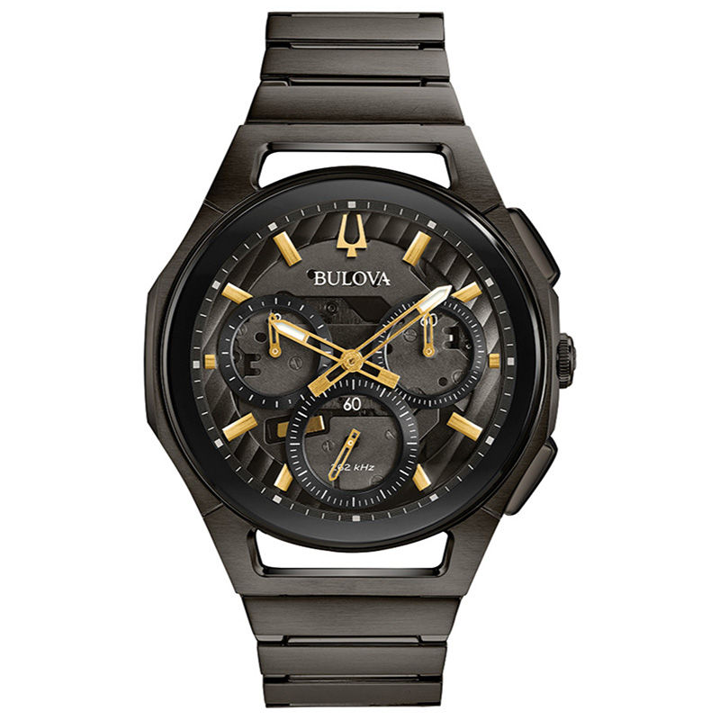 Main Image 1 of Men's Bulova Curv Chronograph Grey IP Watch with Grey Dial (Model: 98A206)