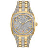 Thumbnail Image 1 of Men's Bulova Phantom Crystal Accent Gold-Tone Watch with Square Silver-Tone Dial (Model: 98B323)