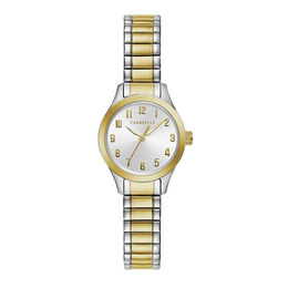 Ladies' Caravelle by Bulova Two-Tone Expansion Watch with Silver-Tone Dial (Model: 45L177)