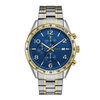 Thumbnail Image 1 of Men's Caravelle by Bulova Chronograph Two-Tone Watch with Blue Dial (Model: 45B152)