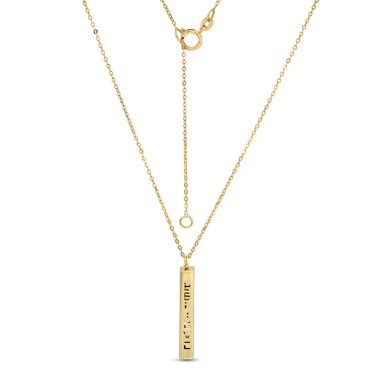Made in Italy Cut-Out Vertical Bar Pendant in 14K Gold | Zales Outlet