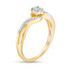 Thumbnail Image 2 of 1/10 CT. T.W. Diamond Bypass Promise Ring in Sterling Silver with 14K Gold Plate - Size 7