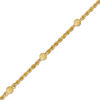 Thumbnail Image 0 of Made in Italy Diamond-Cut Bead Station Rope Chain Bracelet in 14K Gold - 7.5"