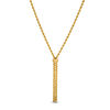 Thumbnail Image 1 of Made in Italy Textured Bead and Rope Tassel Necklace in 14K Gold - 20&quot;