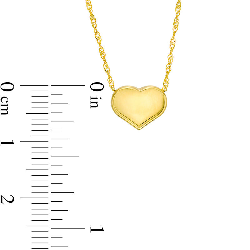 Main Image 2 of Puff Heart Pendant in 10K Gold