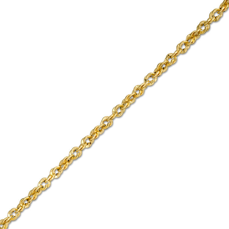 Men's 3.85mm Solid Glitter Rope Chain Necklace in 14K Gold - 24
