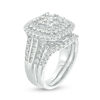 Thumbnail Image 2 of 2 CT. T.W. Diamond Triple Cushion Frame Bridal Set in 10K White Gold