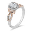 Thumbnail Image 2 of Enchanted Disney Snow White 1 CT. T.W. Oval Diamond Frame Bow Engagement Ring in 14K Two-Tone Gold