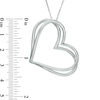 Thumbnail Image 4 of The Kindred Heart from Vera Wang Love Collection Tilted Pendant in Sterling Silver - 19&quot;