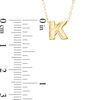 Thumbnail Image 2 of Mini Block &quot;K&quot; Initial Pendant in 10K Gold