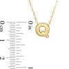 Thumbnail Image 1 of Mini Block "Q" Initial Pendant in 10K Gold