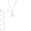 Thumbnail Image 2 of 5/8 CT. T.W. Certified Canadian Oval Diamond Frame Pendant in 14K White Gold (I/SI2)