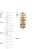 Thumbnail Image 3 of Men's 1/20 CT. T.W. Diamond Triple Row Link Chain Huggie Hoop Earrings in 10K Two-Tone Gold