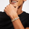 Thumbnail Image 2 of Men's 2 CT. T.W. Diamond Triple Row Link Bracelet in Hollow 10K Gold - 8.5&quot;