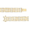 Thumbnail Image 3 of Men's 2 CT. T.W. Diamond Triple Row Link Bracelet in Hollow 10K Gold - 8.5&quot;