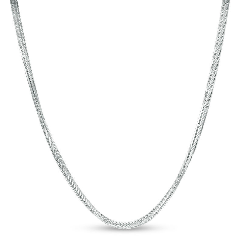 Main Image 1 of 035 Gauge Diamond-Cut Wheat Chain Necklace in Sterling Silver - 22&quot;