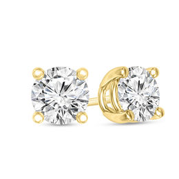 1/2 CT. T.W. Certified Diamond Solitaire Stud Earrings in 14K Gold (I/VS2)