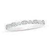 Thumbnail Image 1 of Diamond Accent Alternating Marquise and Round Shapes Vintage-Style Anniversary Band in Sterling Silver