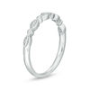 Thumbnail Image 3 of Diamond Accent Alternating Marquise and Round Shapes Vintage-Style Anniversary Band in Sterling Silver