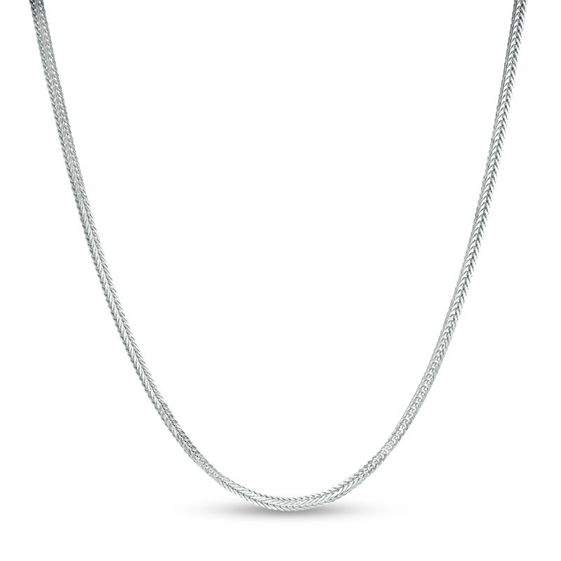 Main Image 1 of 035 Gauge Diamond-Cut Wheat Chain Necklace in Sterling Silver - 18&quot;