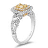 Thumbnail Image 2 of Enchanted Disney Belle Special Edition 1-1/5 CT. T.W. Yellow Diamond Engagement Ring in 14K White Gold and 18K Gold