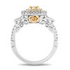 Thumbnail Image 3 of Enchanted Disney Belle Special Edition 1-1/5 CT. T.W. Yellow Diamond Engagement Ring in 14K White Gold and 18K Gold