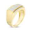 Thumbnail Image 2 of Men's 5/8 CT. T.W.  Diamond Square Composite Three Stone Ring in 10K Gold