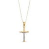 Thumbnail Image 1 of Multi-Finish Crucifix Pendant in 14K Two-Tone Gold