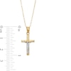 Thumbnail Image 3 of Multi-Finish Crucifix Pendant in 14K Two-Tone Gold