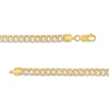 Thumbnail Image 2 of Made in Italy 5.5mm Diamond-Cut Cuban Curb Chain Necklace in Hollow 14K Two-Tone Gold – 22"