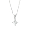 Thumbnail Image 1 of 1/4 CT. Certified Princess-Cut Diamond Solitaire Pendant in 14K White Gold (I/I1)